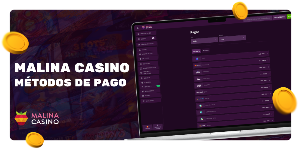 Deposite de Forma Rápida y Segura y Retire Sus Ganancias en Malina Casino